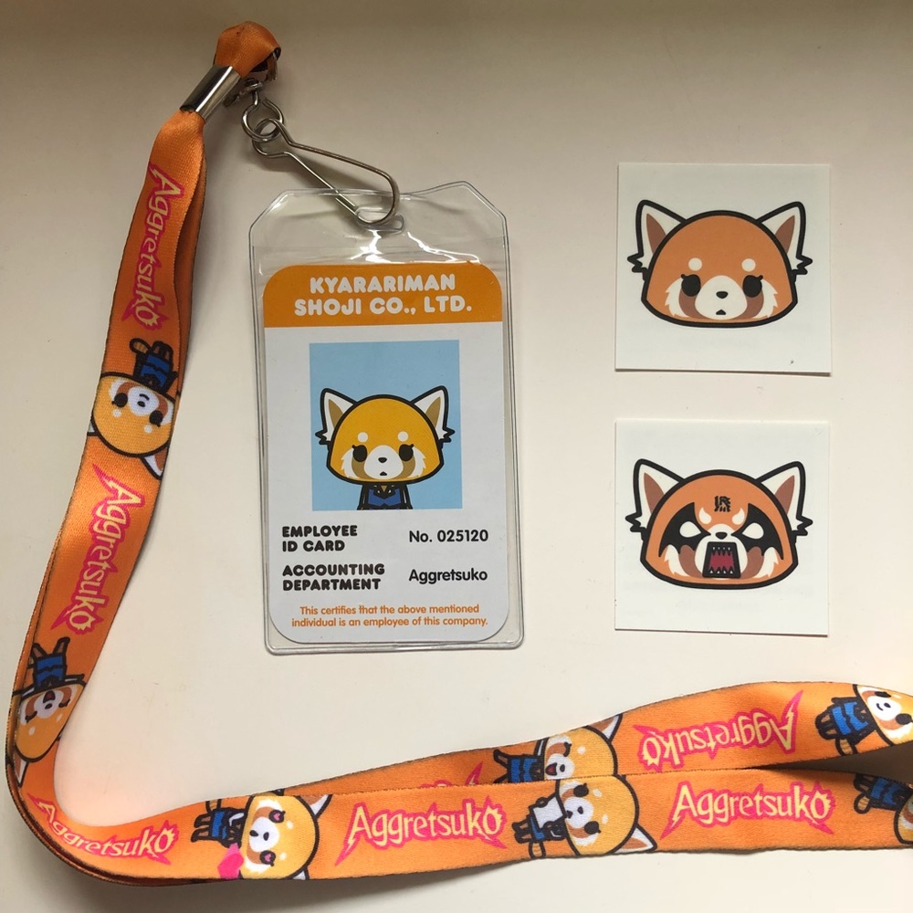 Sanrio Aggretsuko 2018 Sanrio Store Lanyard